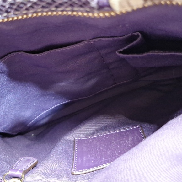 COACH purple and brown signature bag. - Picture 8 of 10
